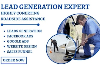 generate roadside assistance leads cartowing lead  logistics leads mechanic lead