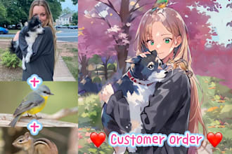draw a custom cartoon or anime profile picture