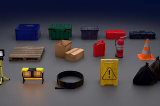 make 3d assets and props for unity and unreal