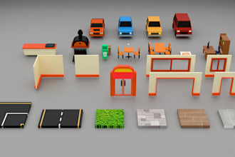 make 3d assets and props for unity and unreal