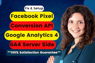 set up facebook conversion API meta pixel and ga4 ecommerce tracking