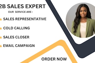 be your sales representative sales closer b2b lead generataion
