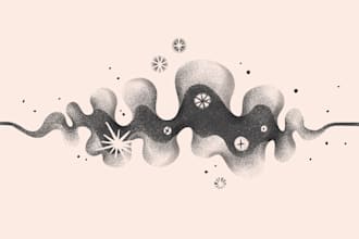 design a cute tattoo in dotwork