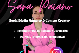 manage your instagram and tik tok profile with creative and strategic content