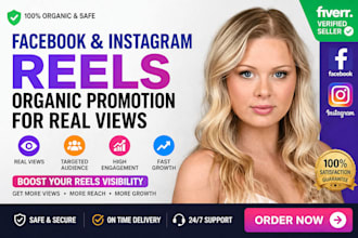 do facebook instagram reels organic promotion for views