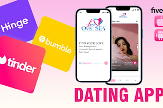 design and develop dating app like tinder, bumble and hinge for android IOS