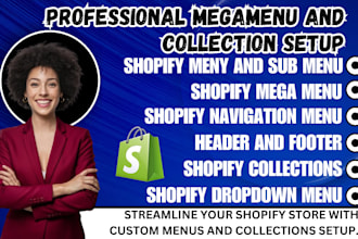 do shopify mega menu, shopify collection, dropdown menu, navigation menu