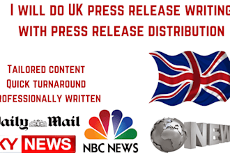 do UK press release writing with press release distribution
