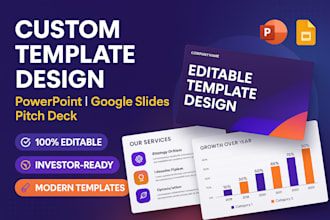design a template powerpoint presentation, google slides and pitch deck