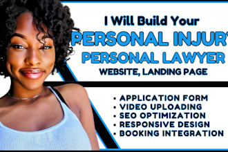 personal injury lawyer website, personal injury attorney, lawsuit landing page