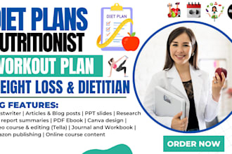 be your nutritionist, meal plan, fitness coach planner and exercise workbook