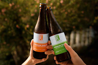 create bottle label design, beverage label design