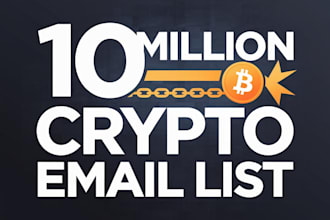 provide you 10 million crypto investors email database