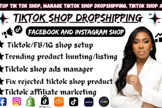 setup tik tok shop, manage tiktok shop dropshipping, tiktok shop ads tiktok shop