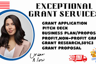 write grant proposal, grant application research, business plan, non profit, llc