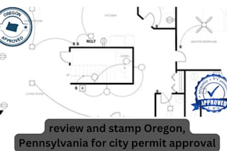review and stamp oregon, pennsylvania for city permit approval