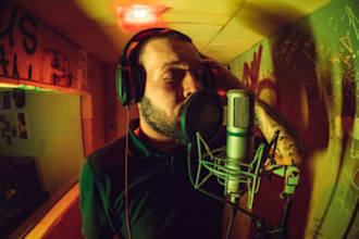 record male vocals for pop rock rap metal edm song as a vocalist