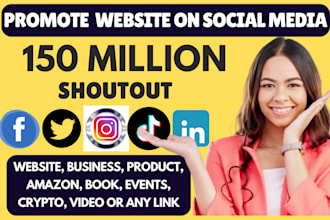 promote your website, business, amazon, product, book, crypto or any link