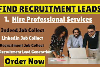 find recruitment leads from zip recruiter, linkedin, indeed or other job website
