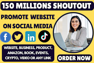 advertise and promote website, business, amazon product, event, book or link