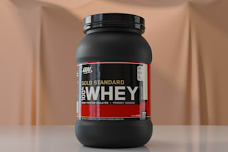 do realistic supplement bottle mockup and 3d rendering for amazon