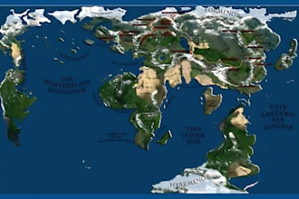 create custom fantasy map for your dnd world map book campaign game map design