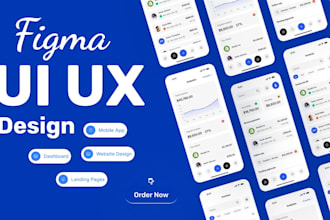 design figma website UI UX, dashboard UI UX, and mobile app design in figma
