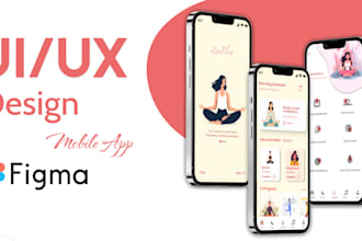 do mobile app UI UX design, dashboard, website UI UX design in figma
