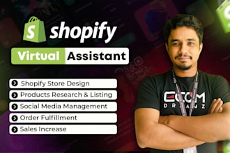 be your shopify virtual assistant for shopify dropshipping store