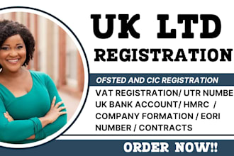 do canada, USA, UK ltd company registration, utr, vat registration, hmrc, ct600