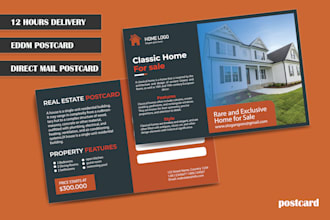real estate postcard, eddm, direct mail, recipe card, mailer