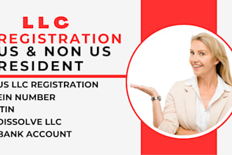 do US llc registration, ein number, boi report and dissolve llc