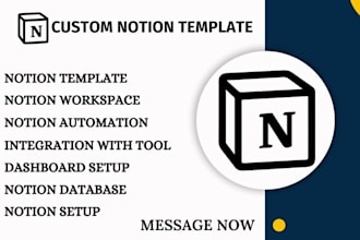 create custom notion workspace notion templates as your notion expert