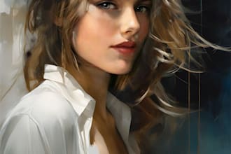 draw digital oil painting portrait