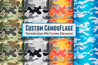create unique personalized seamless camouflage pattern