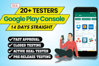 provide real 20 testers for google play console