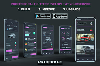 be your flutter mobile app developer to build, debug and modify any flutter app