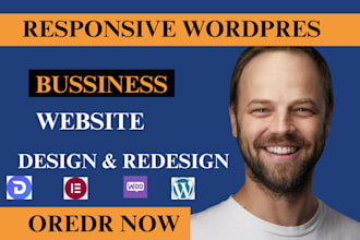 design responsive wordpress website, bussiness website builder and ecommerce web