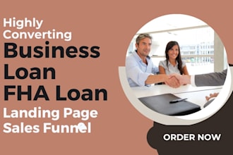 generate business loan leads fha loan mca loan landing page mortgage leads