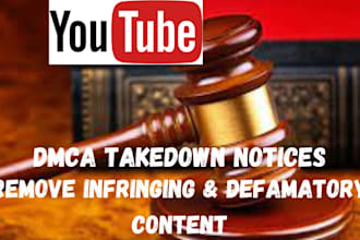 remove infringing defaming and pirated content from youtube under dmca