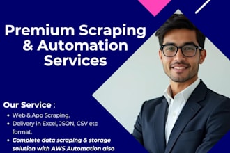 provide web, app scraping, automation and reversing engineering services