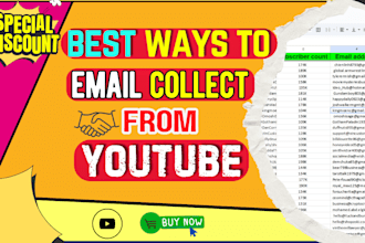 collect youtube influencer email leads at cheap prices