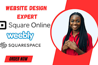 design and redesign squarespace, square online, weebly website