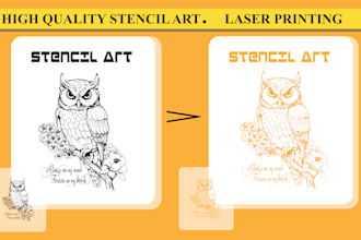 create detailed vector stencil from picture,custom stencils for laser cutting
