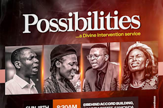 design an outstanding church event flyer in 24 hours