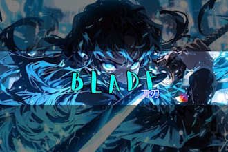 design amazing youtube banner and logo and names