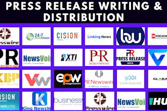 write and submit press release for press release PR writing distribution