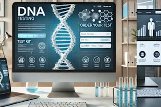 design dna testing website, paternity, drug, healthcare, medical website