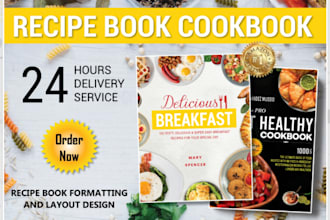 design write format recipe books cookbooks and childrens books for KDP canva