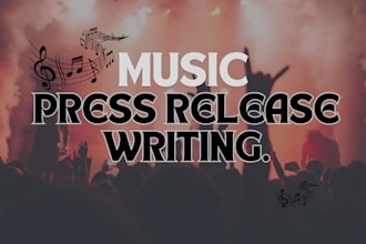write and submit uk music press release for pr public relations distribution